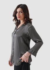 Sagebrush green silk shirt