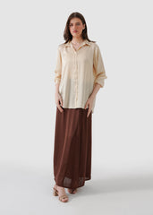 winter white silk shirt