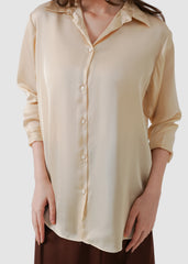 winter white silk shirt