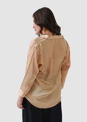 Autumn blonde silk shirt
