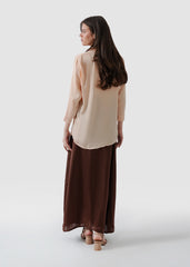 Autumn blonde silk shirt