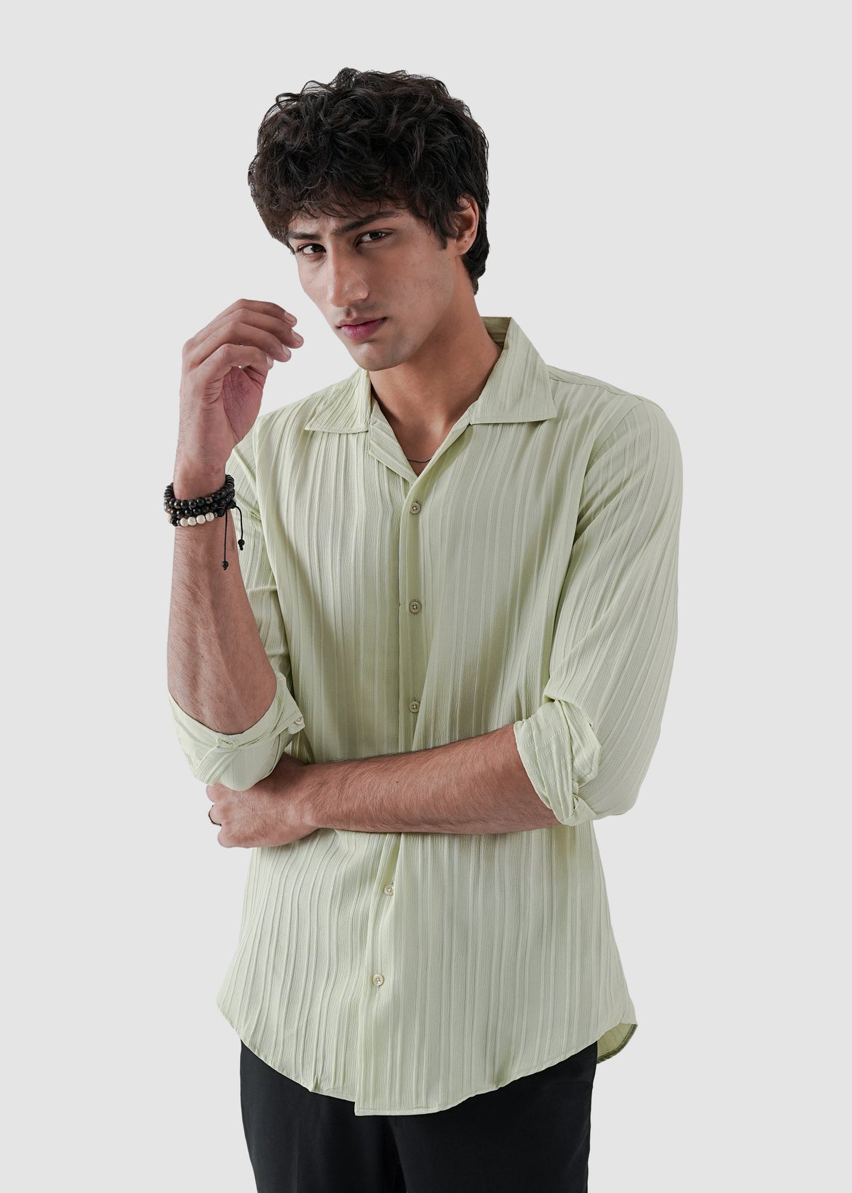 crystal green texture shirt