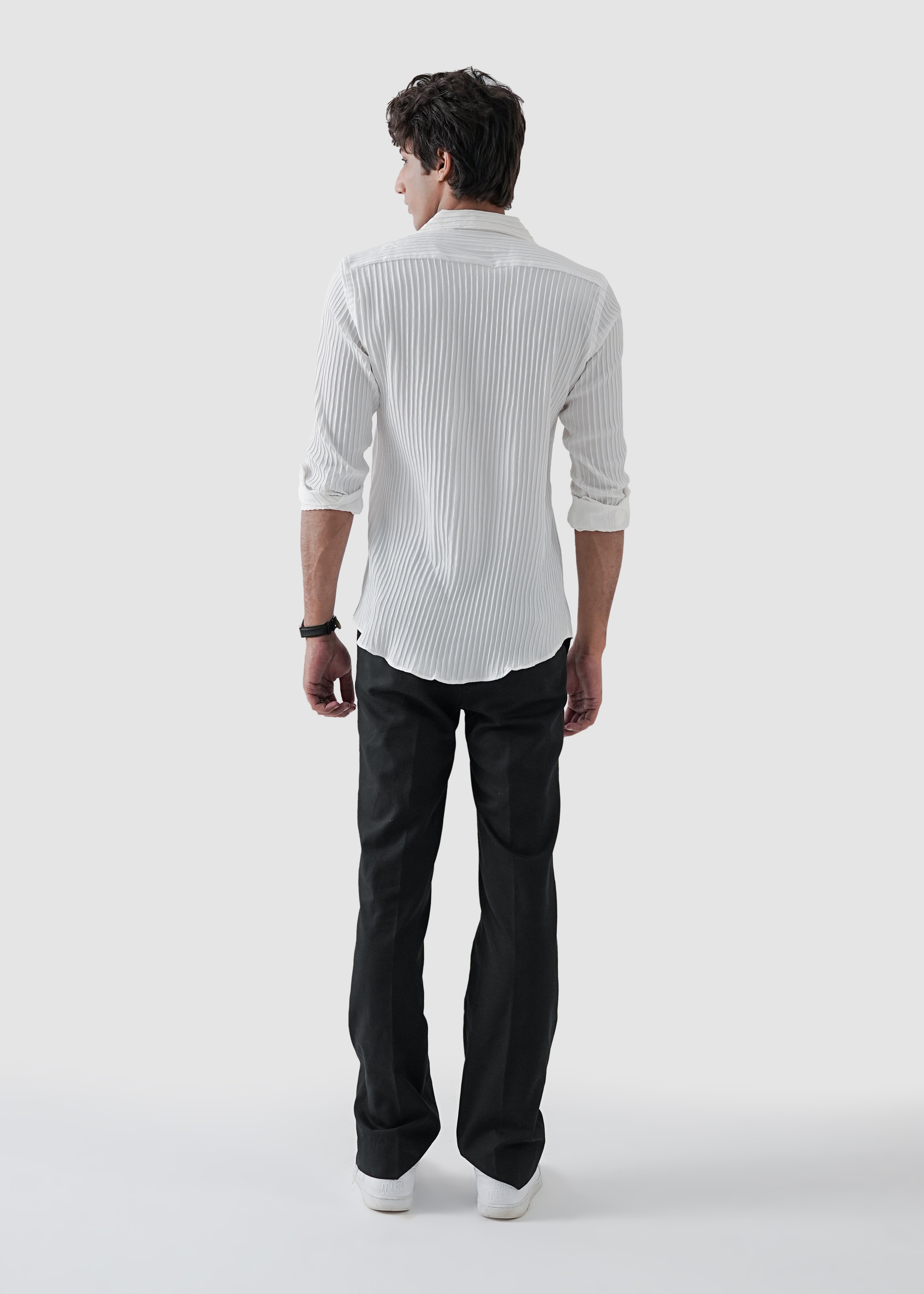 clear white texture shirt