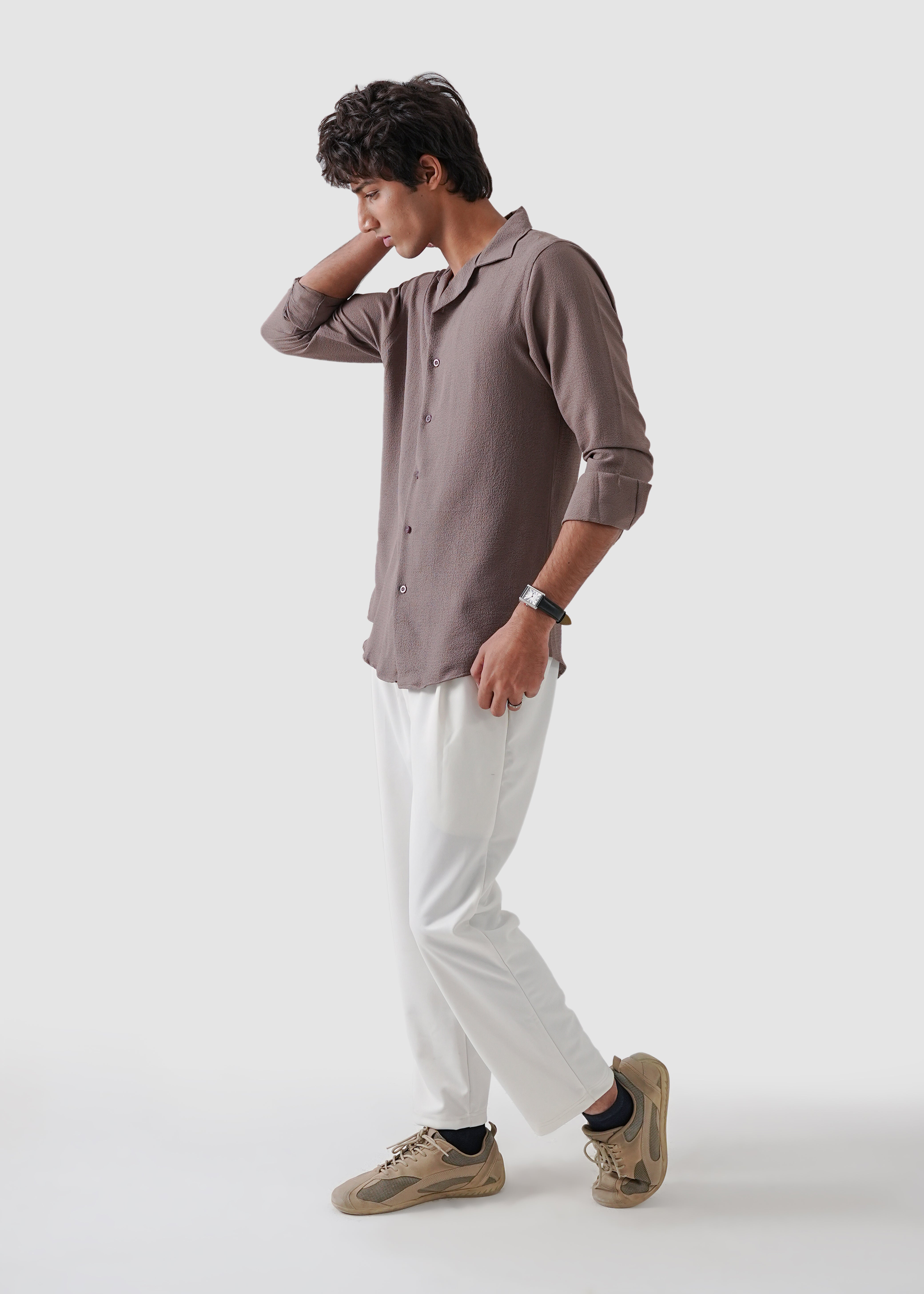 dessert taupe texture shirt
