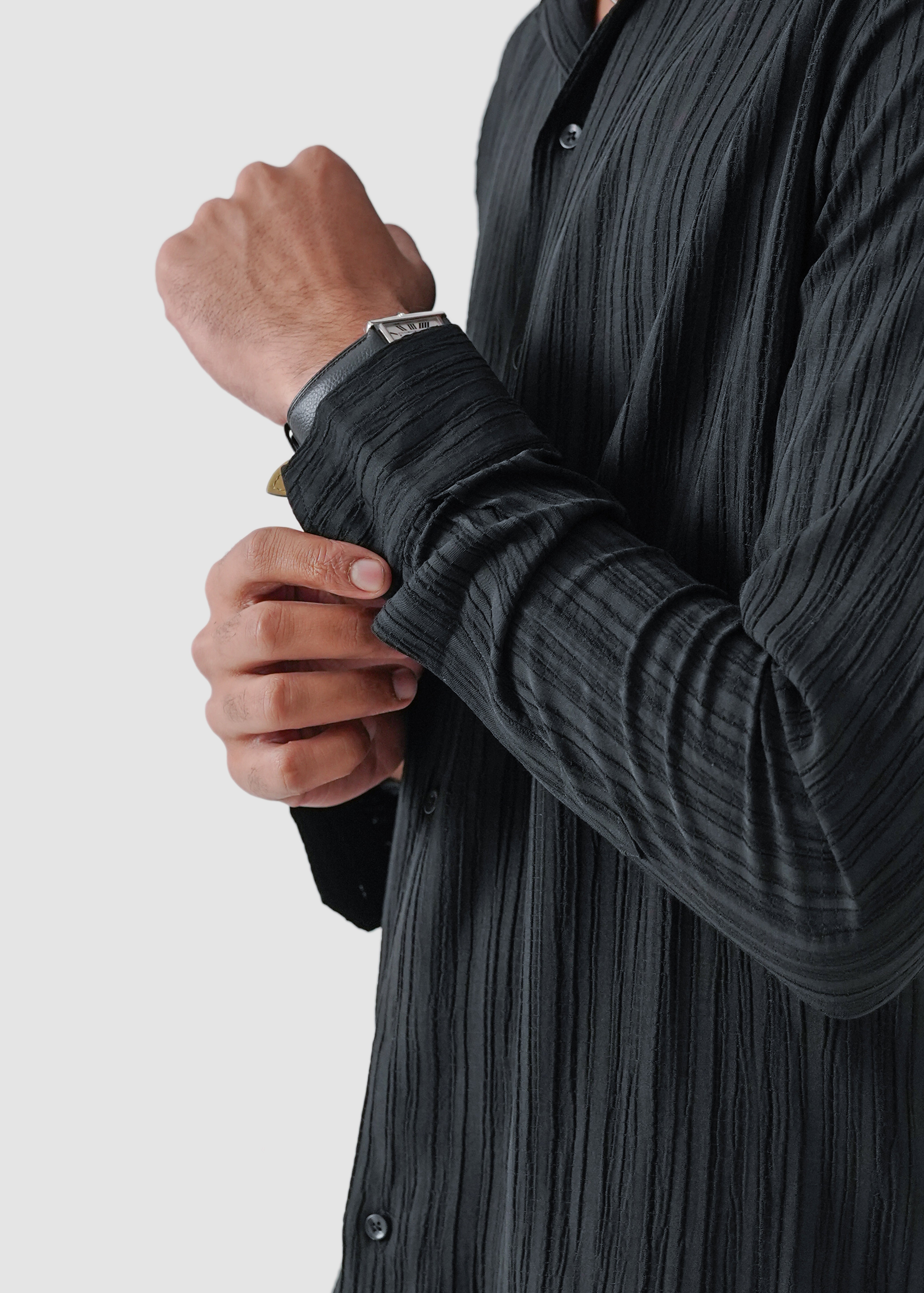 Black texture shirt