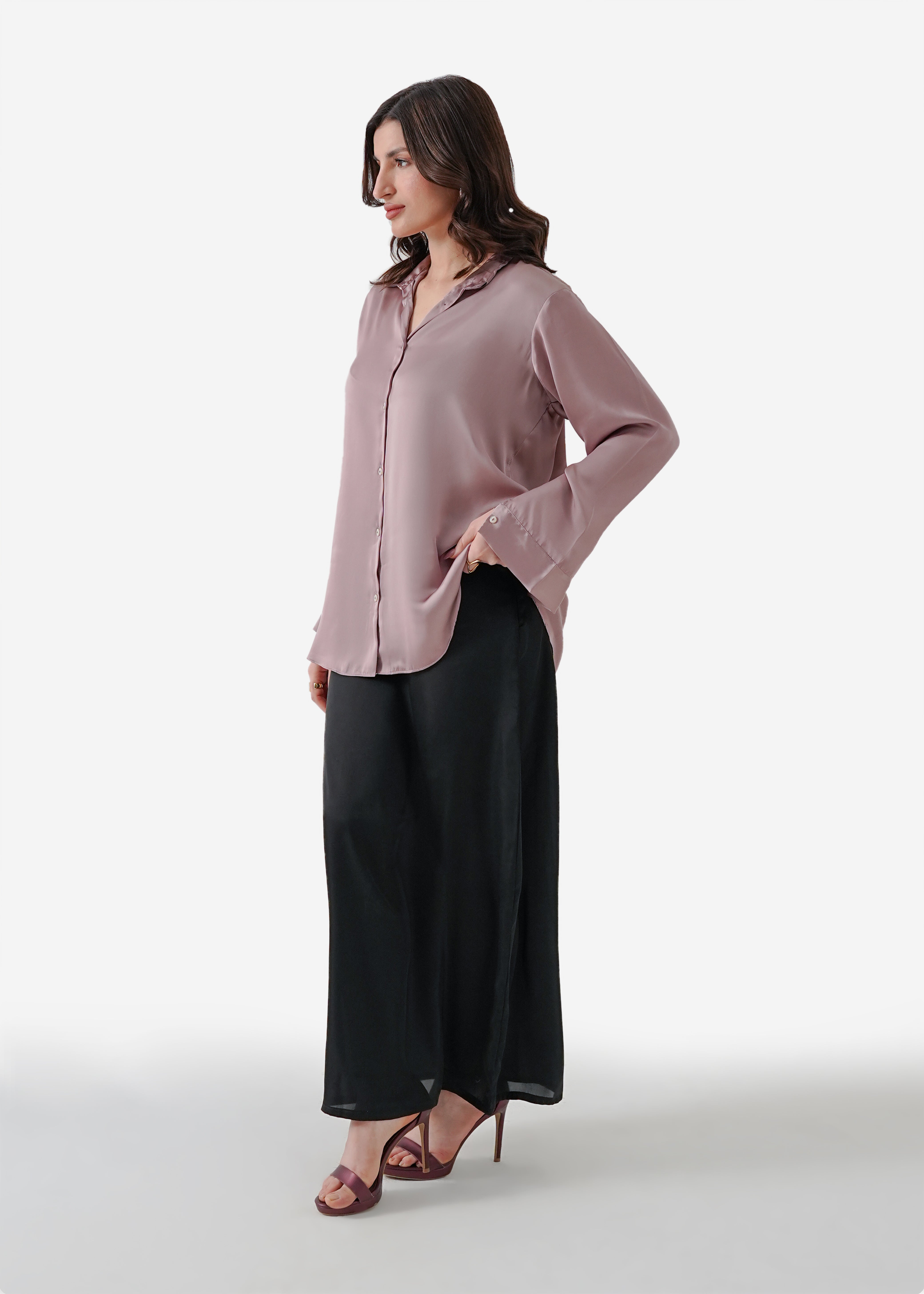 Wistful mauve silk shirt
