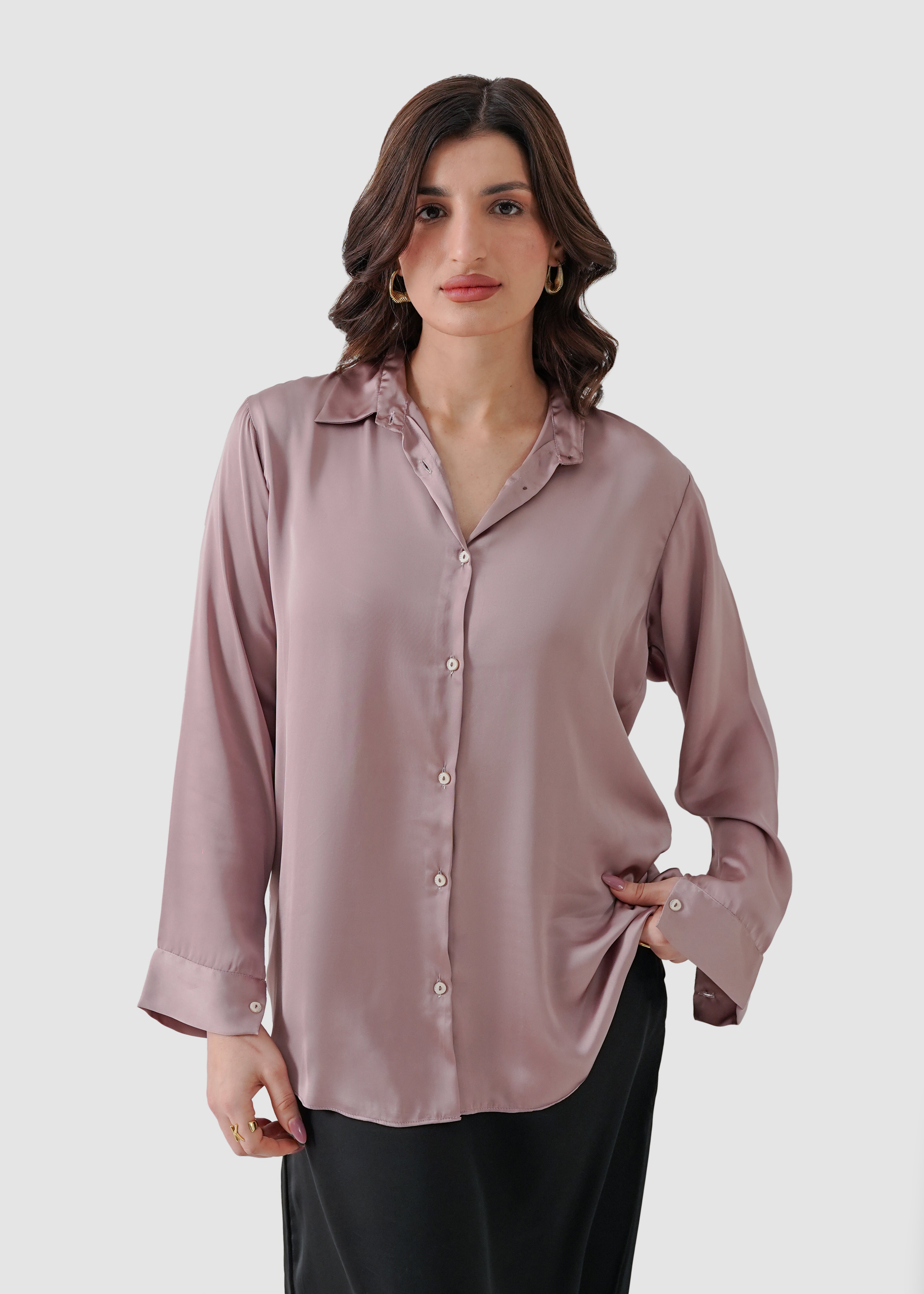 Wistful mauve silk shirt