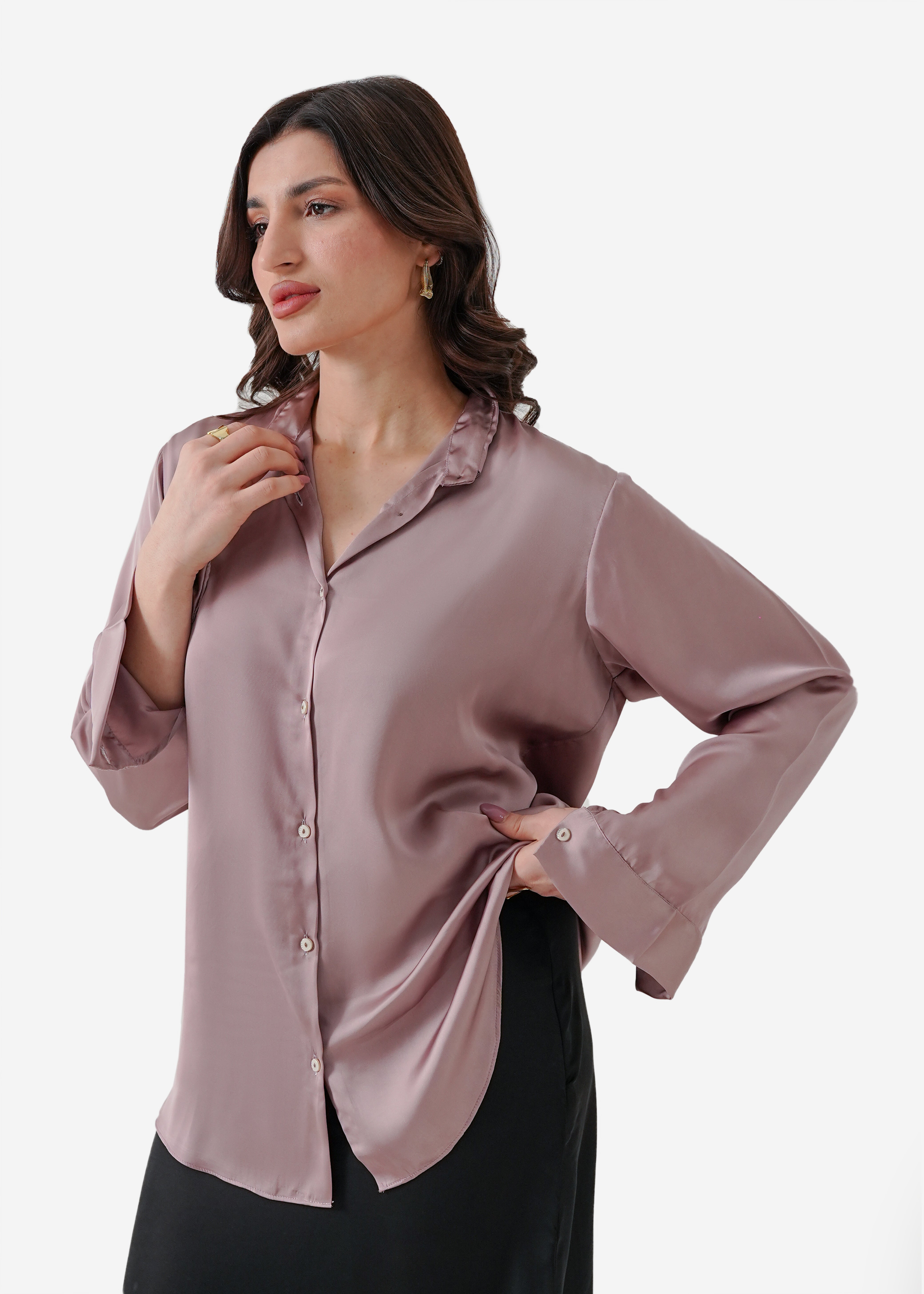 Wistful mauve silk shirt