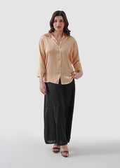 Autumn blonde silk shirt