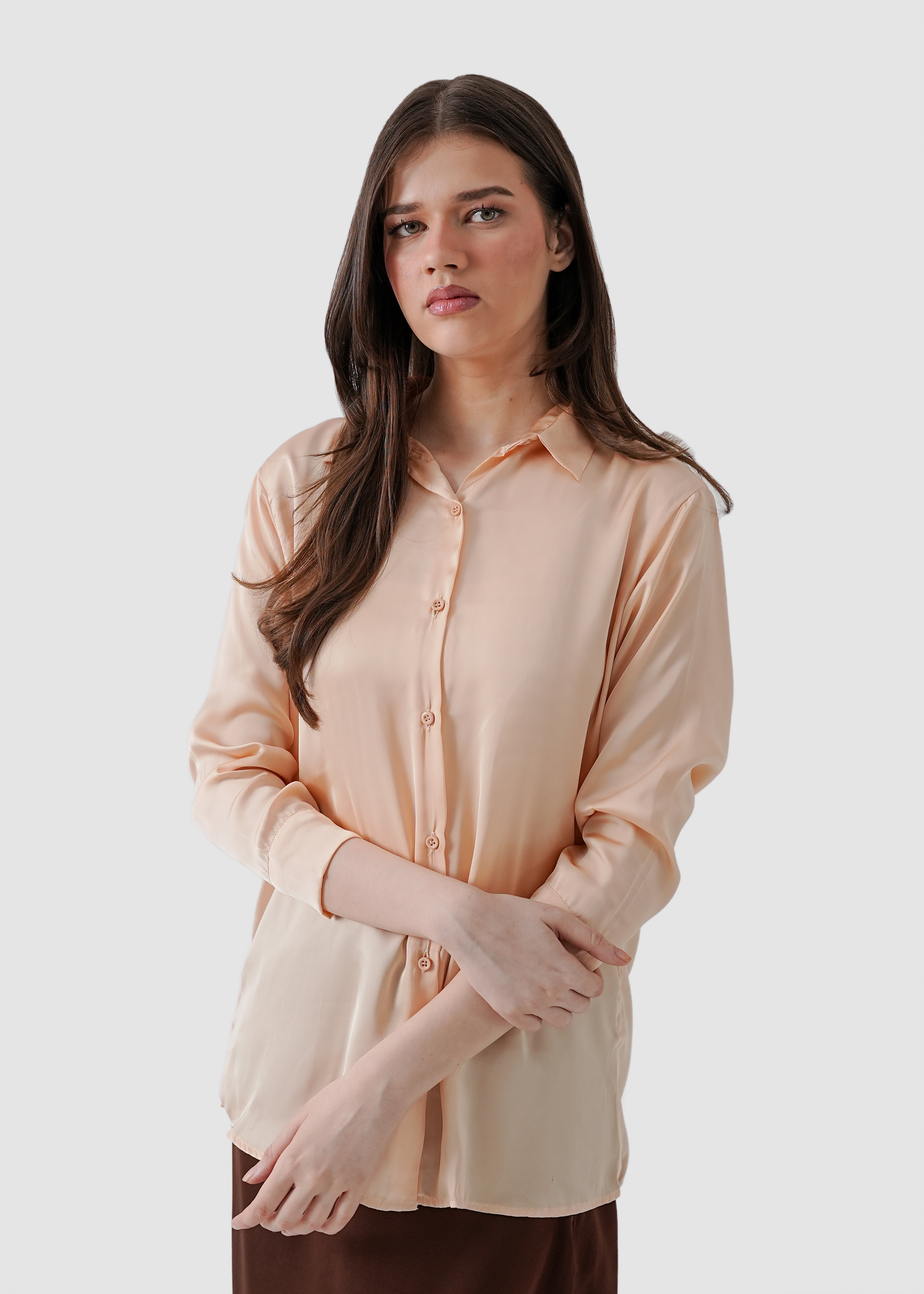 Autumn blonde silk shirt