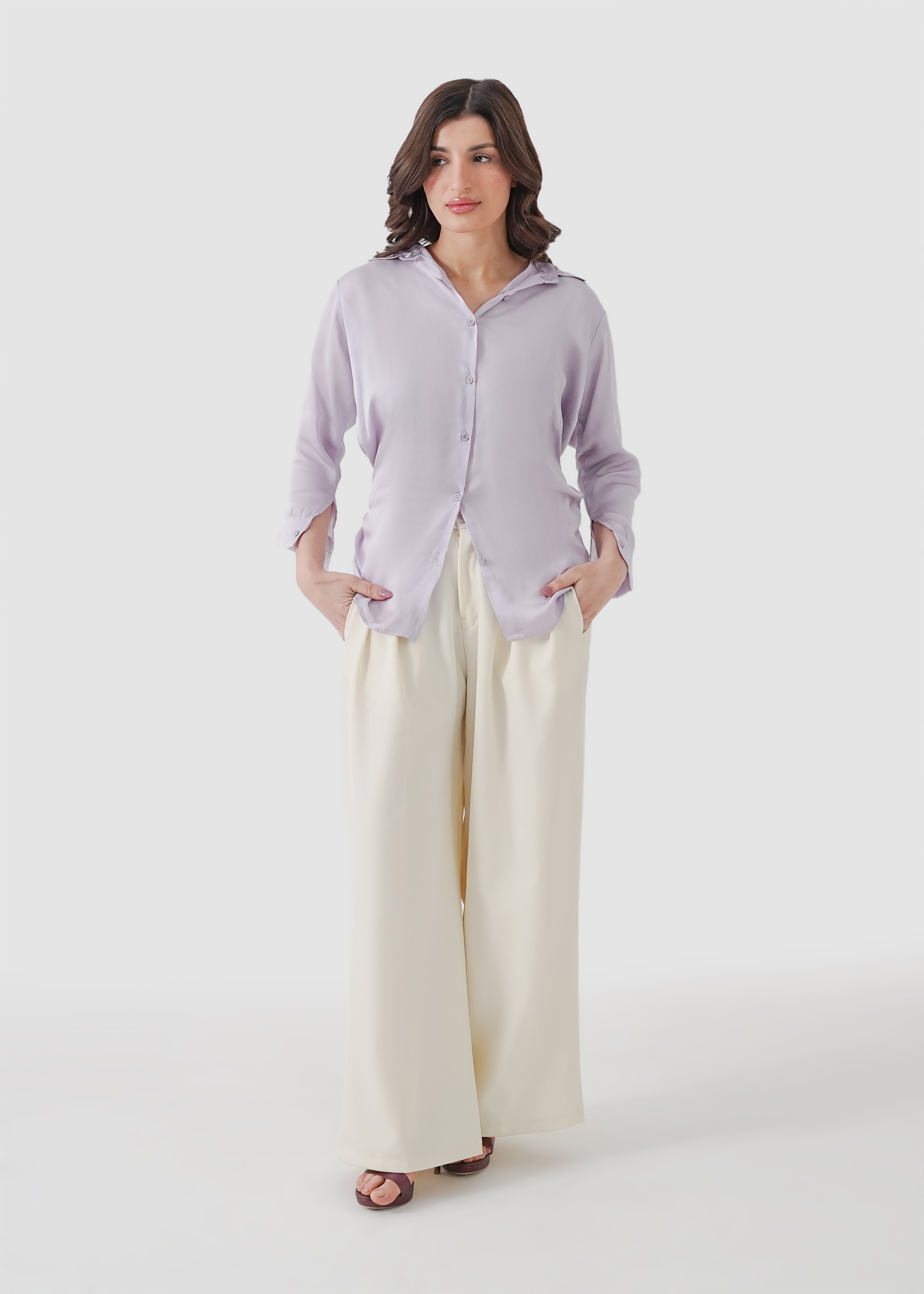 Lavender dream silk shirt