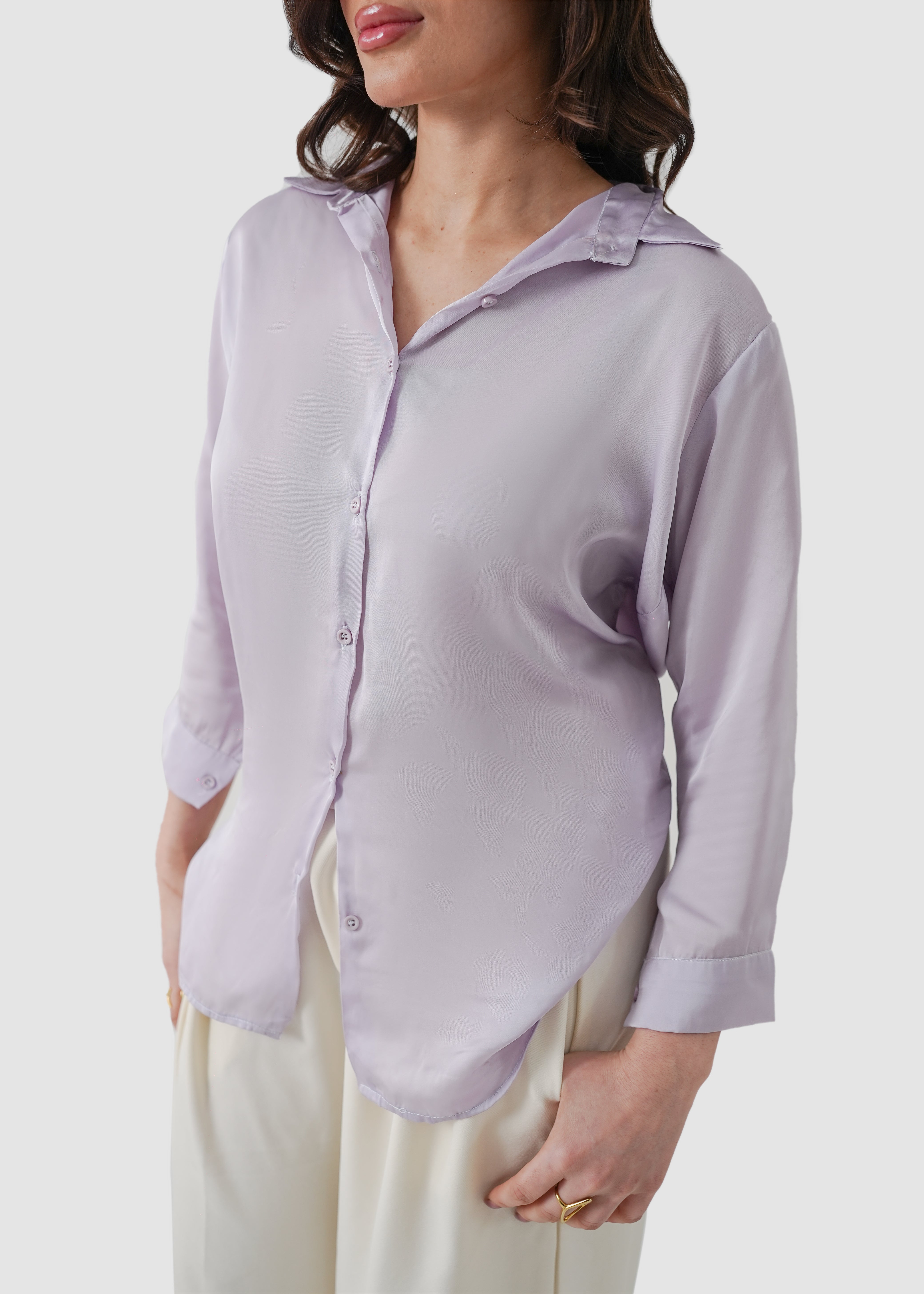 Lavender dream silk shirt