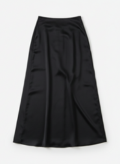 black silk skirt