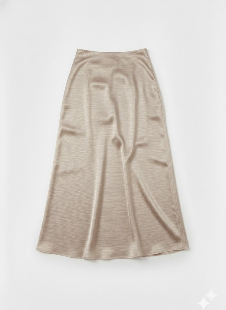 summer sand textured silk skirt